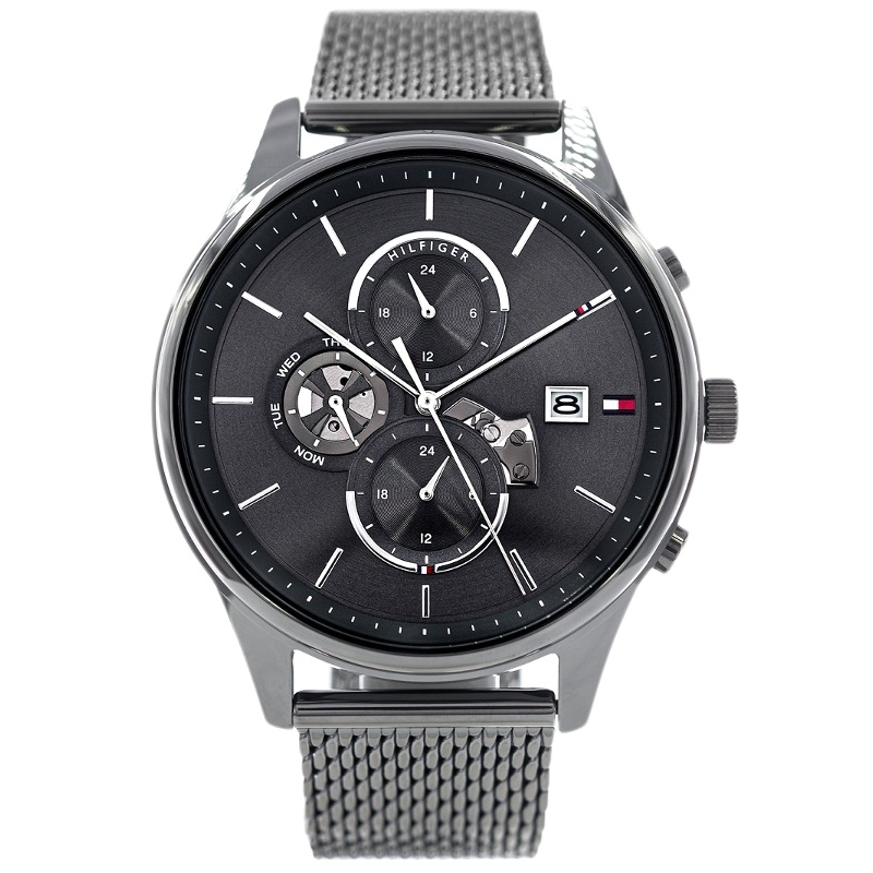 Modern man's watch tommy hilfiger with ION case-dual time