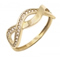 Ring gold K14 double infinity