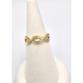 Ring gold K14 double infinity