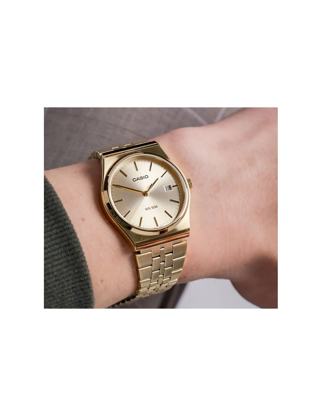 Reloj de mujer MTP-B145G-9AVEF de acero dorado